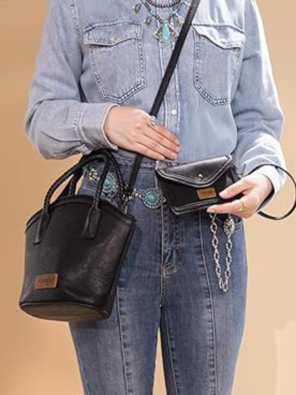 Wrangler Leather Tote and Wallet